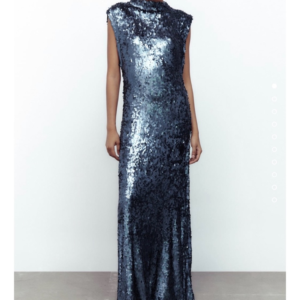 Zara long sequin dress